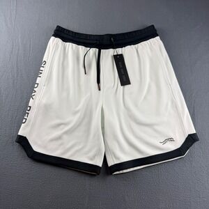 Sun Day Red Training Mesh Shorts Men's M White Tiger Woods Performance Golf NEW